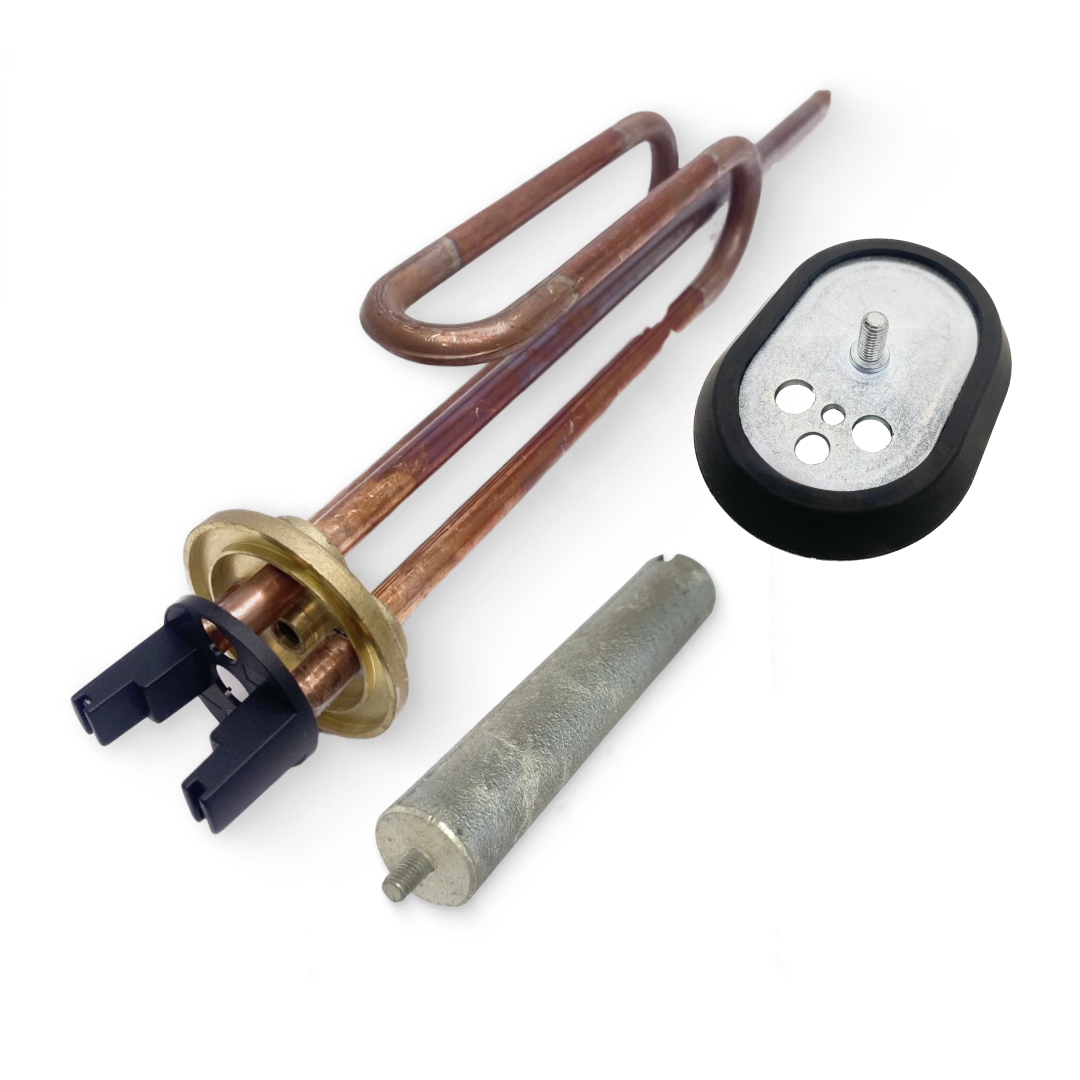 ТЭН водонагревателя Ariston 1500W, фланец и анод M5 20025, 3401242