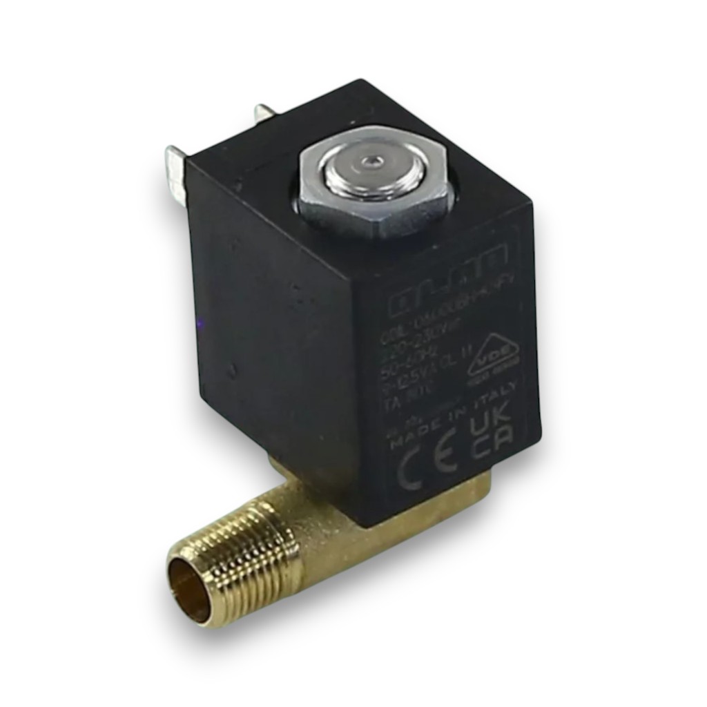 Электромагнитный клапан кофемашины 90˚ D-1/8 дюйм 220V левый TA-80º Olab Италия IRN001UN