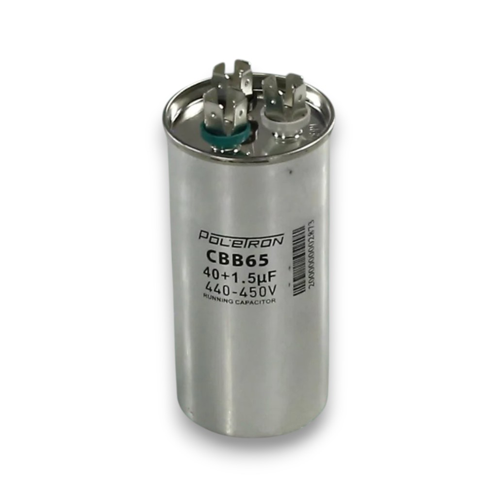 Конденсатор CBB65 40+1,5 мкф 450V совмещенный металл RF06B136