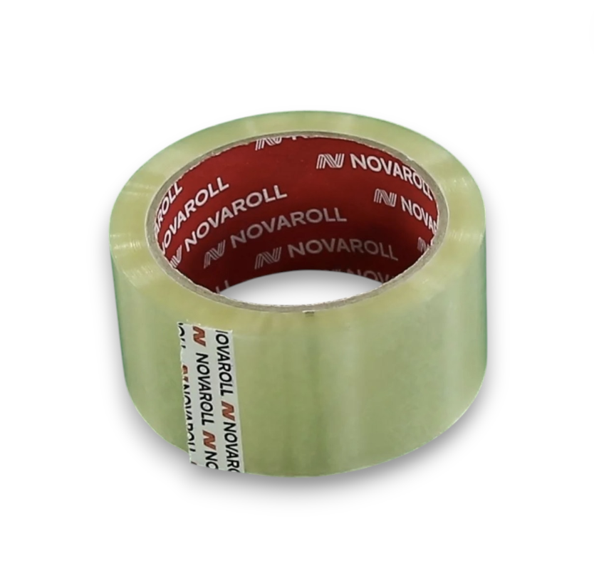 Лента самоклеющаяся 48мм x 66м прозрачная, скотч для упаковки, двуосноориентированный полипропилен, акриловая эмульсия 43 мкм