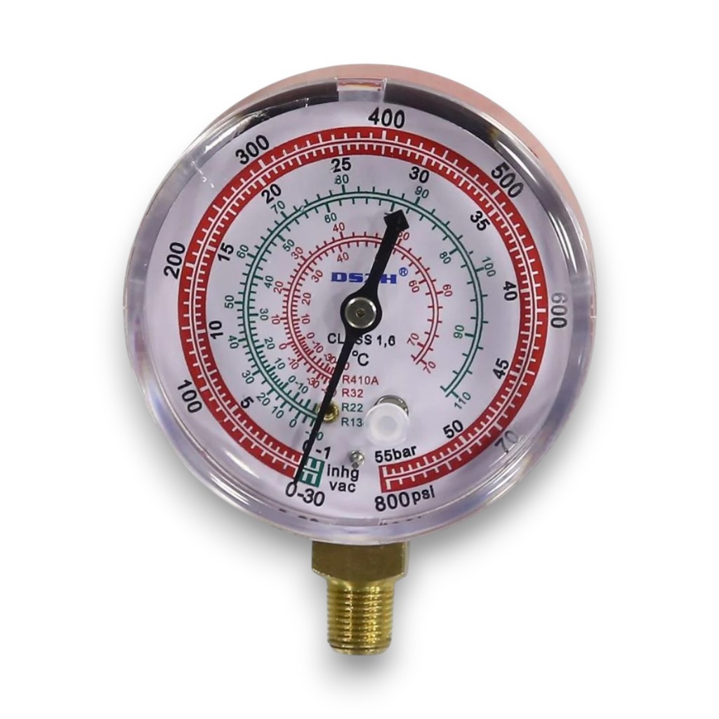Манометр стекло 68мм высокое давление R22/32/134/410 WK-6804H