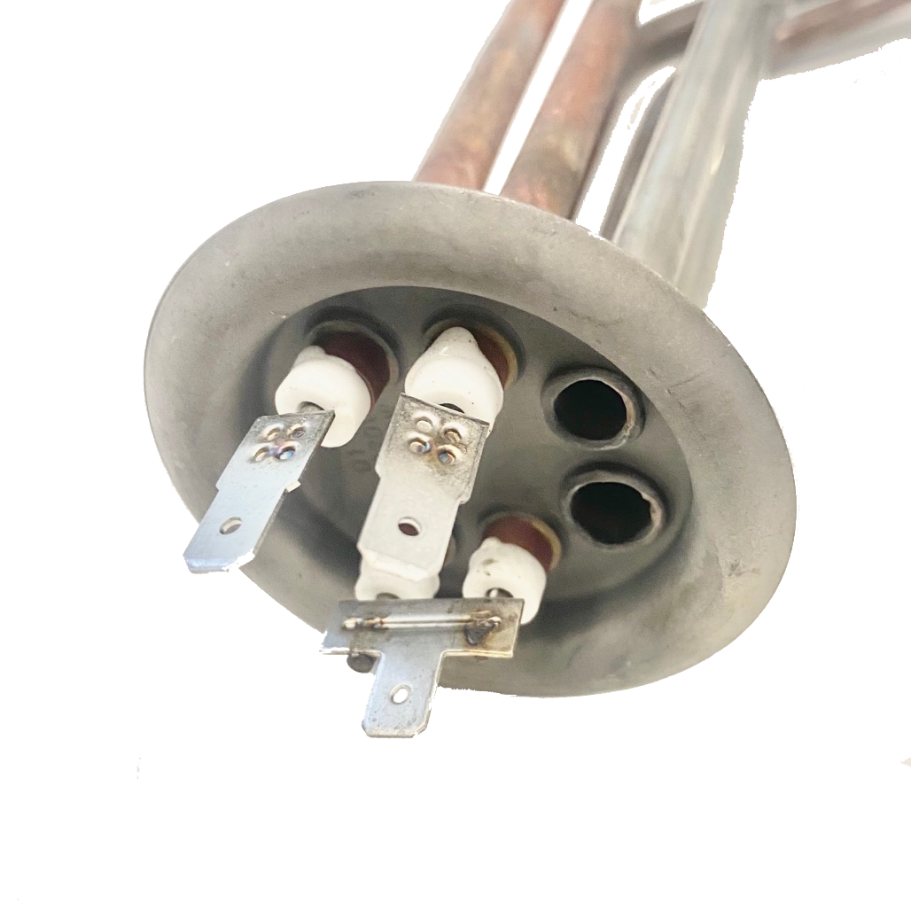 ТЭН водонагревателя Thermex 2000W (700+1300), RF медь, D64, М4, клеммы под разъем, L350мм, горизонтальный, 20053, 3401336