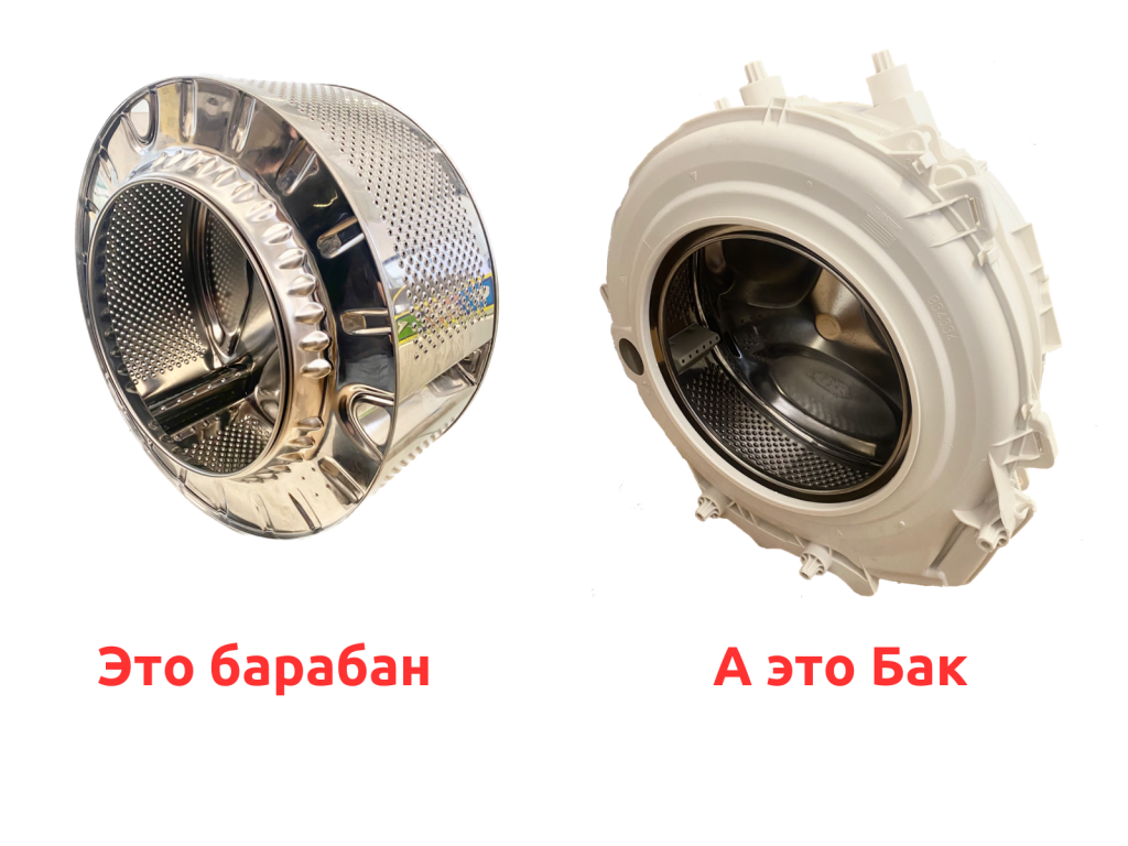 Чем отличается бак от барабана Чем отличается бак от барабана