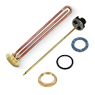 ТЭН для летнего душа 1500W с термостатом, контргайкой и прокладками